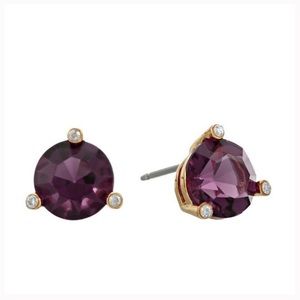 Kate Spade rise and shine purple stud earrings small 0.38”